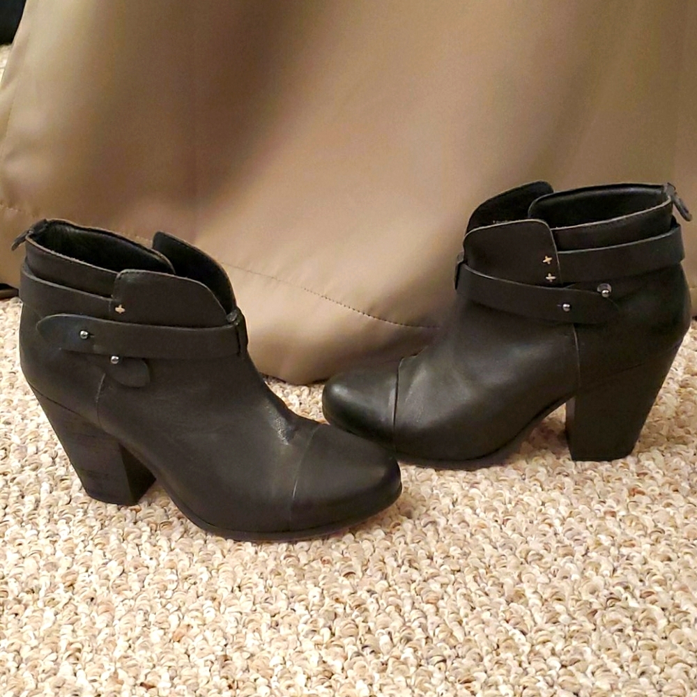 Rag & Bone Black Harrow Bootie With Box 37.5 - image 3